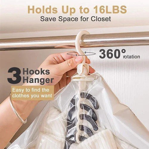 Suspended suction type vacuum compression bag
